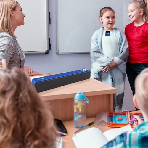 Maxell Wireless Soundbar & Voice Amplifier 2.4Ghz Microphone for Teachers: Easy Use, Carrying Case, MicroSD, 4 Hour Playtime, Wired Speaker&mdash;Ideal for Classes, Libraries, Lectures, Meetings,Gym 197337