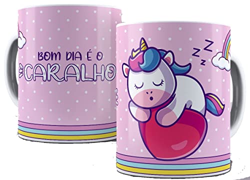 Caneca Bom dia o Caralho Unicornio