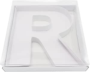WENPACK Scatola A Forma Di Lettera In Cartone Con Coperchio Trasparente - 30,5 Cm, Riempibile, Per Dolci, Fiori, Cioccolatini E Confezioni Regalo (Scegli La Lettera, Disponibile A-Z E 0-9) - 2