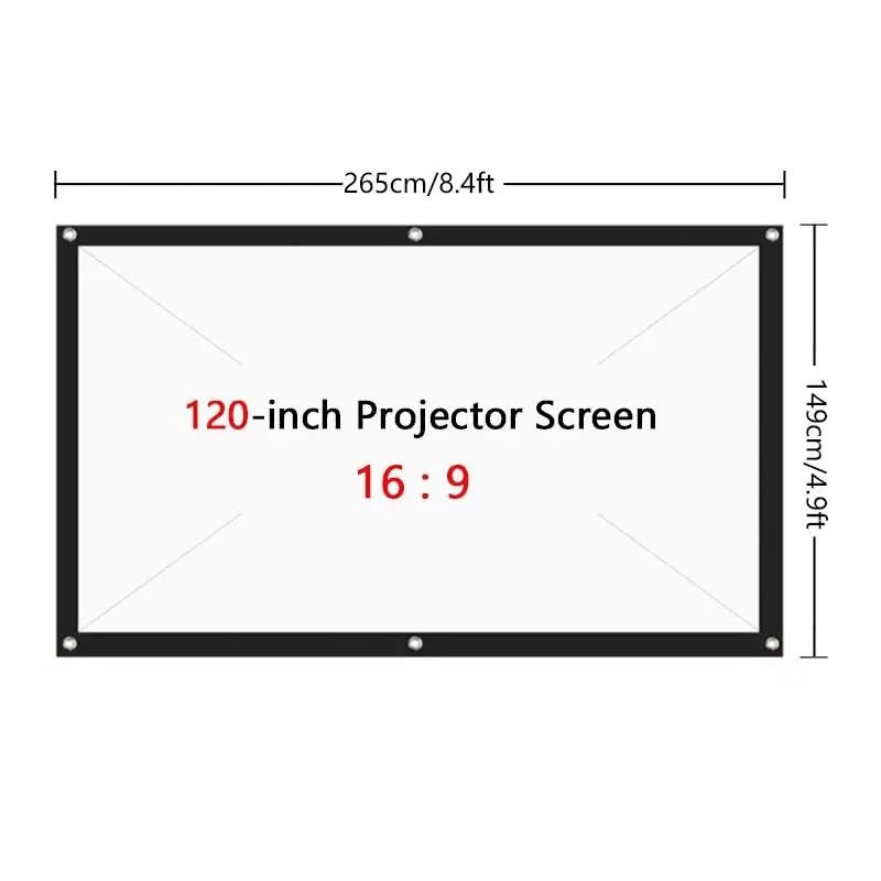 Pantalla portátil para proyector 16:9 HD LIPJIA miniatura 2
