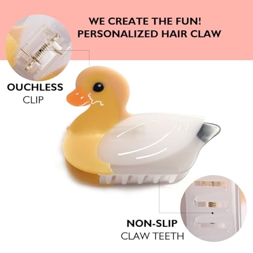 Acetate Duck Hair Claw Clip,Goose Shape Animal Hair Clip,Big Shape Hair Clips for women,Cute Funny Gift for Girls Animal Barrettes