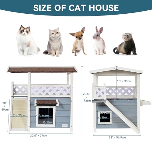 Katzenhaus Outdoor Petsfit aus massivem Holz für den Garten