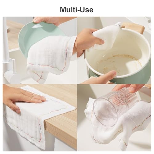 Image of JOYMOOP Microfiber Cleaning Cloth, 20 Piece Set, Medium, White
