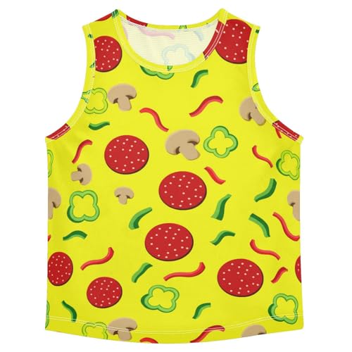 J JOYSAY Mushroom Pepper Slice Yellow Boys Tank Top Sleeveless Muscle Shirts Quick Dry Kids T-Shirts 3-15T