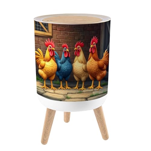 Caneca de basura con tapa y patas, 7L, color indeterminado
