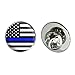Thin Blue Line American Flag Metal 0.75