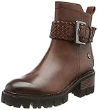 FEEL ME Fußbett+Leather Marco Tozzi Damen by Guido Maria Kretschmer 2-2-85404-27 Mode-Stiefel, Cognac Antic, 39 EU