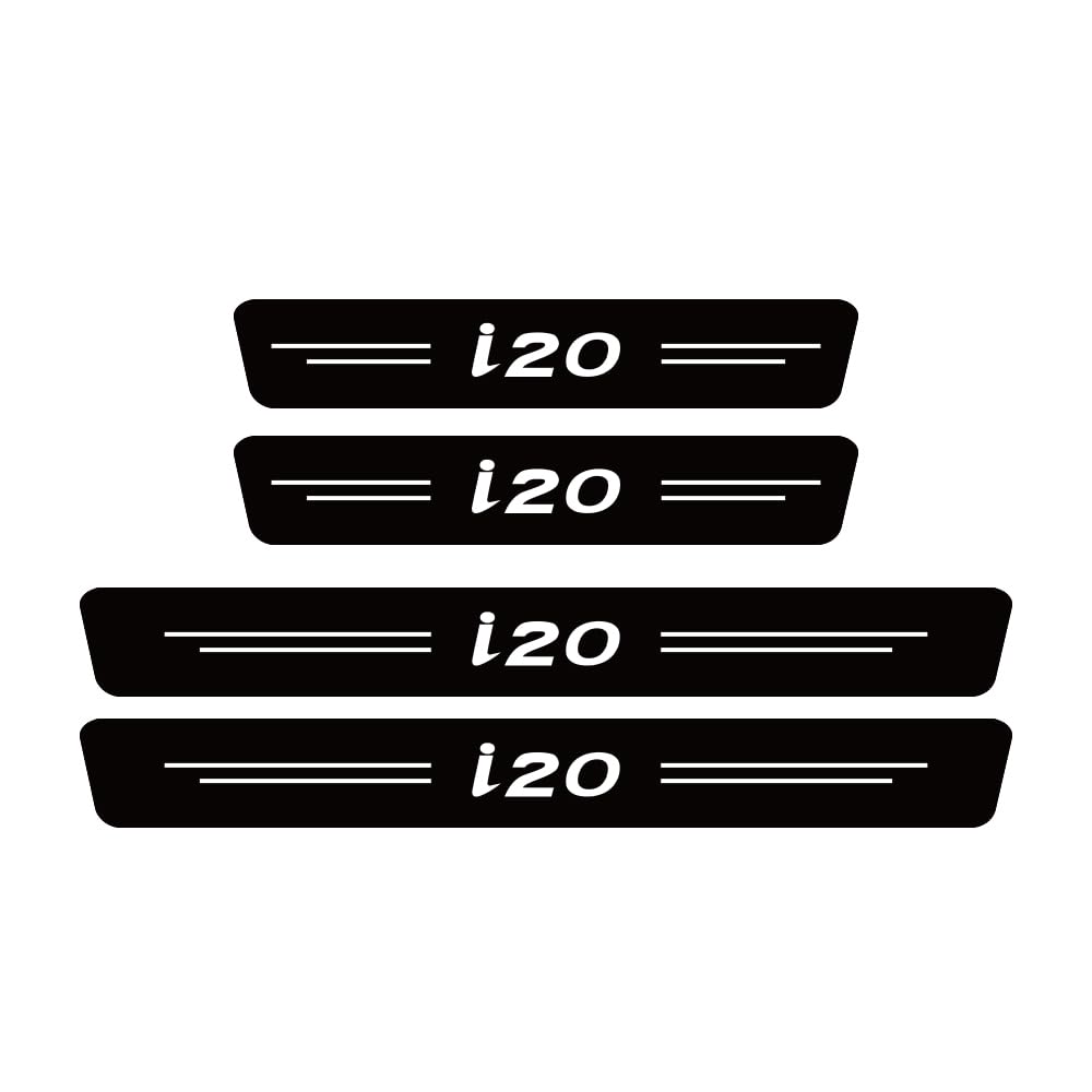 Sdyayfge Normal 4Pcs Kick Plates Car Door Sill Protector,For Hyundai I20