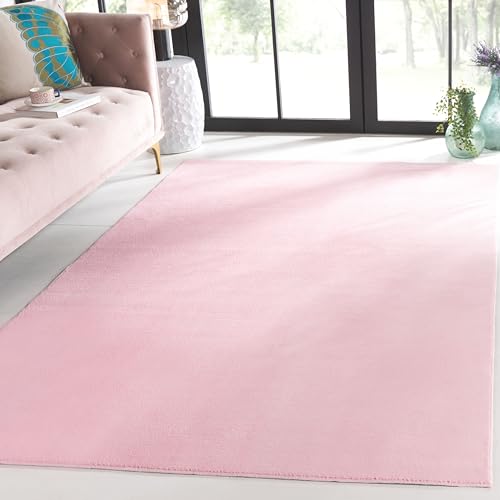 SAFAVIEH Loft Collection Area Rug - 6' x 9', Pink, Machine Washable & Slip Resistant, Ideal for High Traffic Areas in Living Room, Bedroom, Dining (LFT315U-6)
