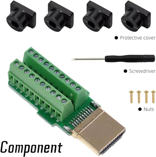 Adaptador HDMI Macho a Terminal de Tornillo sin Soldadura miniatura 5
