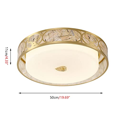 Éclairage de plafond rond dimmable plafonnier design scandinave 50 cm