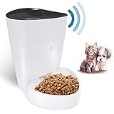 Alimentador automático para mascotas para gatos y perros, capacidad de 4 litros, dispensador de alimentos para mascotas, 6 comidas por día, vía Tuya Smart App