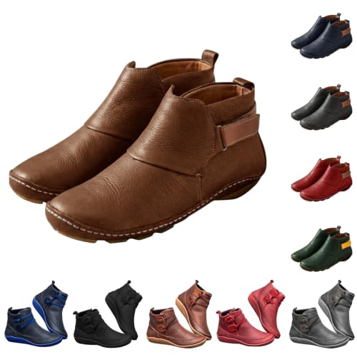 Botines Mujer Invierno Piel Botas Agua Planas Cortas Zapatos Cómodas Vestir Botines Mujer Invierno Piel Botas Agua Planas Cortas Zapatos Cómodas Vestir