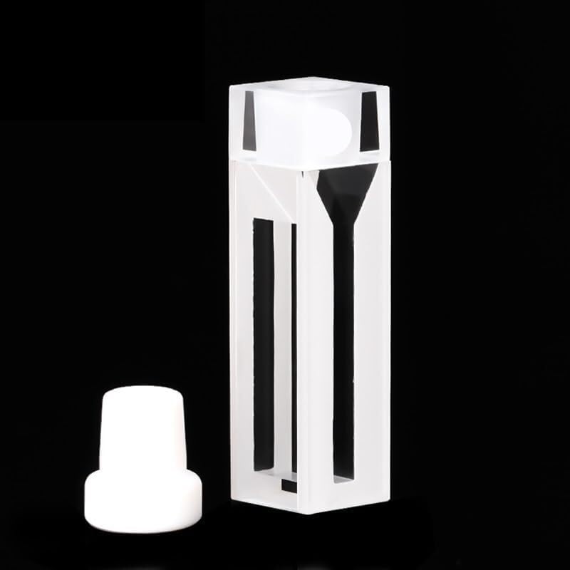Cella a fluorescenza con tracce di quarzo con tappo - Lunghezza percorso 10 mm, volume 1,05 ml, fessura 3 mm