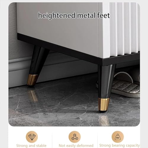 Banc à chaussures blanc en bois avec coussin 60x30x50 cm