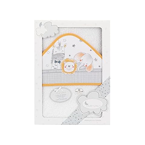 Capa de baño ANIMALITOS Blanco y Naranja, Unisex de Interbaby Cover
