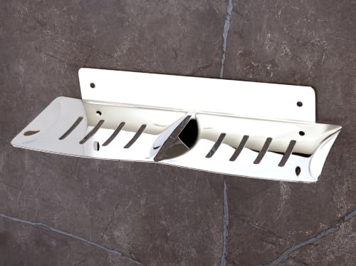 Image of iSTAR Stainless Steel Double Soap Dish | Wall Mounted Soap Holder for Bathroom | Rust & Corrosion Resistant Square Soap Stand | Heavy Duty Bathroom Accessory with Screws (Steel, Pack of 1)
