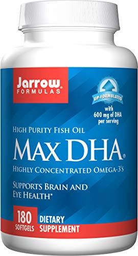 Jarrow Formulas Max DHA, Supports Brain and Eye Health, 180 Softgels