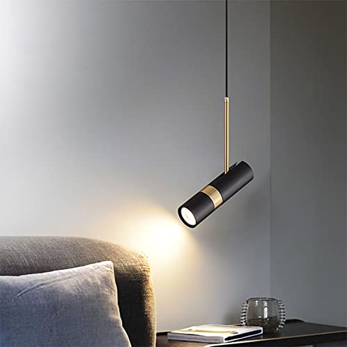 Chandelier minimaliste noir lampe de chevet nordique longue pour bar