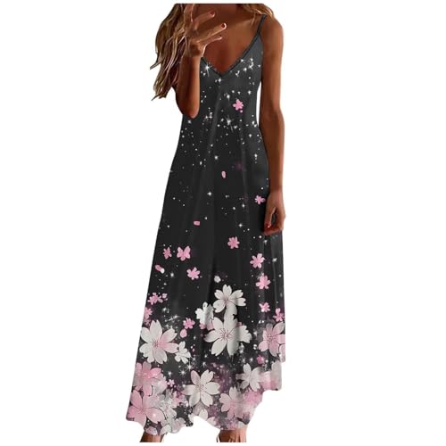 Robe longue femme avec fente et encolure en V plongeante