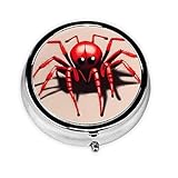 Design humanisé : joli motif d'araignée rouge. La taille de la mini boîte à pilules est adaptée pour un placement facile dans une poche ou un portefeuille, et elle est pratique à transporter avec vous. La structure d'ouverture à bouton rend l'opération simple et rapide, et c'est un compagnon idéal pour les voyages et les sorties