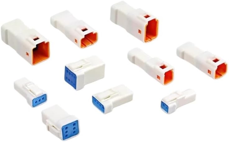 5Sets JST Wiring Harness Waterproof Connector 2/3/4/6/8 P Male&Female Butt 04T-JWPF-VSLE 03R JST-02T 02R 06T 08T B04B(8P(M F line end))