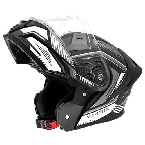 Image of Gliders Vortex D1 Flip-Up Full Face Helmet with Spoiler with Clear Visor