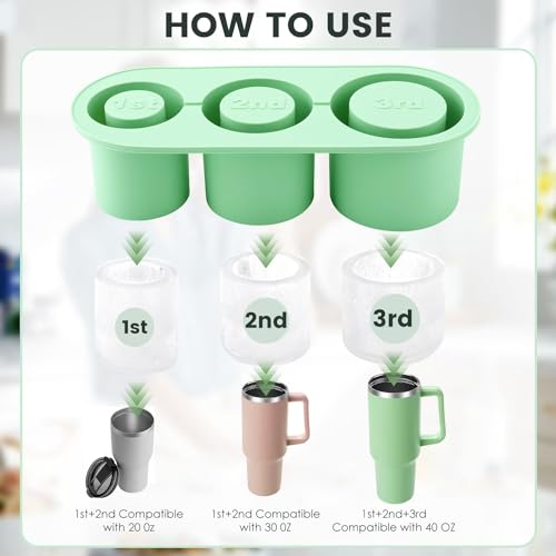 Molde de hielo para vaso Stanley de 40Oz, silicona miniatura 2