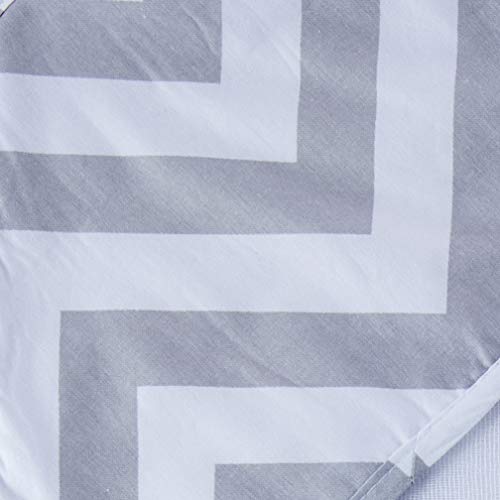 Toalha de Banho para Bebê Fralda Com Capuz Brooklyn Chevron Cinza, Biramar Baby, Cinza