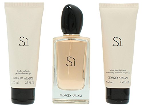 Giorgio Armani Si giftset, Eau de Parfum spray, shower gel, body lotion, 1er Pack (1 x 250 g)