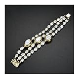 Jewelry Natural Pearl 8 3 Rows White Pearl White Keshi Pearl China
