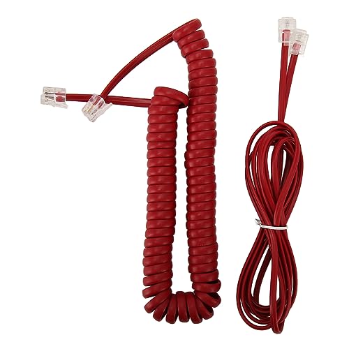 Wählscheibentelefon, Antikes Vintage-Festnetztelefon, mit Mechanischem Klingelton, Anrufbeantworter und Anrufer-ID, für Heimdekoration, Büro, Schreibtisch (Rot)