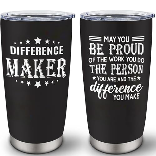 Difference Maker Tumbler, Thank You Gifts for Men Women, Employee