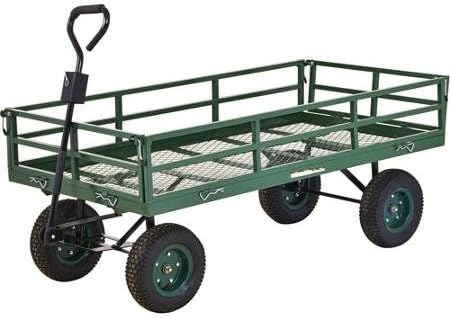 Sandusky 60" x 31" Heavy-Duty Jumbo Crate Wagon, Green