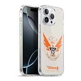 Head Case Designs Officially Licensed Tom Clancy's The Division 2 Demolitionist Logo Art Gel Case [Military Grade Protection] Compatible with Apple iPhone 16 Pro Max and Compatible with MagSafe