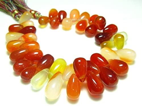 Calcédoine orange élimine les défauts de création, perles de qualité AA 7x10-7x15mm