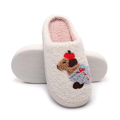 OJXTRDE Niedliche Neuheit Tier Dackel Hausschuhe Lustige Haustier Hund Wurst Hund Corgi Deutscher Schäferhund Pantoffeln Innen Baumwolle Warm Schuhe