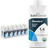 KATE FARMS Organic Vegan Plant Based 1.4 Sole-Source Nutrition Shake, Unflavored Plain, 20g of prote