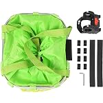 Bike Basket, Small Pets Cat Dog Folding Carrier, Removable Bicycle Handlebar Front Basket, Quick Release and Easy to Install, Detachable Cycling Bag (Green)
