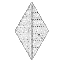 Creative Grids 60 Degree Diamond Ruler CGR60DIA Made in USA, Non-Slip Grip Acrylic Quilting, Sewing, Crafting, Patchwork Ruler & Template