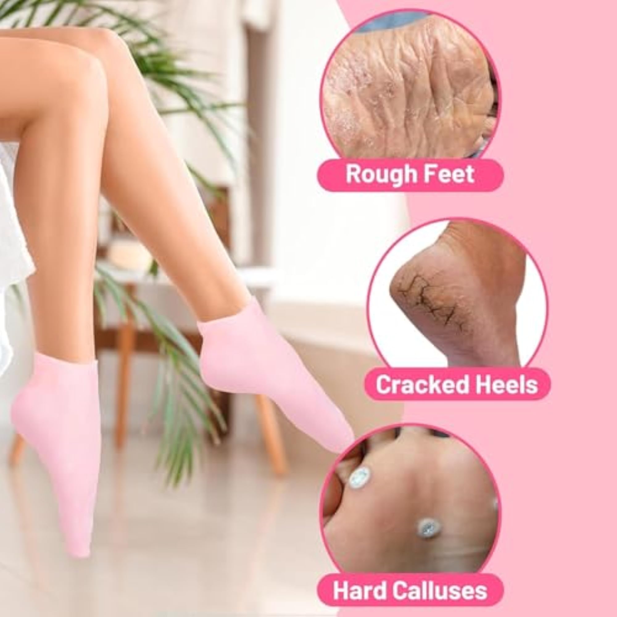 Moisturizing Foot Mask Silicone Socks, Beach Protective