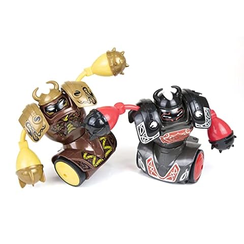 Silverlit-YCOO- Pakiet 2 Pilot zdalnego sterowania Robot Kombat Viking- Opakowanie ekologiczne- Łatwy do rozpięcia-14 cm- Pchnij i uderz przeciwnika, aby się go pozbyć - Dla dzieci w wieku od 5 lat
