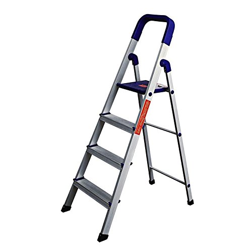 GRAZIA Folding Aluminium Ladder with Wide Steps - Home Pro 4 Steps