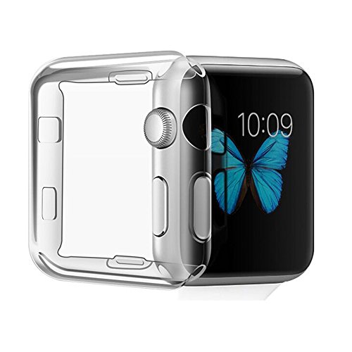 Apple Watch Case, Fivefish Apple Watch TPU Screen Protector All-around Protective 0.3mm Ultra-thin Best Soft Case Cover for iWatch All Models (New Design for Series 2 (42mm))