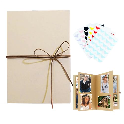 Scrapbook, Album para Pegar Fotos Personalizado, Scrapbook Album, Albums Scrapbooks Autodiseñable, Ideal para Proyectos de Manualidades, para Cumpleaños, Familias, Bodas, Viajes, Marrón