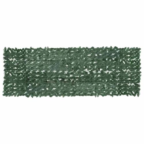 vidaXL Toldo para Balcón Parasol Pantalla Privacidad Malla Ocultación Patio Jardín Terraza Protección Impermeable con Hojas Verde Oscuro 300x100 cm