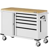 WORKPRO 52" x 20" 5-Drawer &amp; 1-Door Rolling Tool Chest, Heavy Duty Tool Chest with Wheels, Power ...