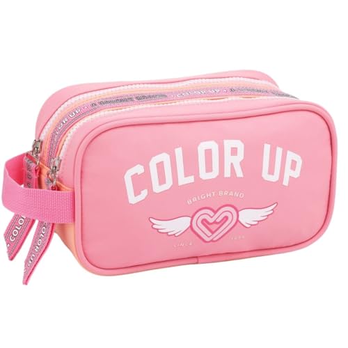 Estojo Duplo Escolar Feminino Color ROSA