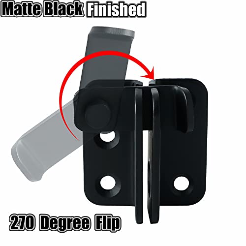 Alise Flip Latch Gate Latches Slide Bolt Latch Safety Door Lock Catch For Barn Cabinet Pet Cage Garden Bathroom Garage Window Sliding Door,Ms3001-B Stainless Steel Matte Black #TOP2
