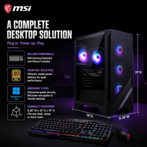 Image of msi Codex R2 Gaming Desktop, 64GB DDR5 RAM, 4TB SSD, NVIDIA RTX 5060 Ti